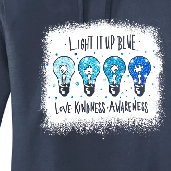 Autism Awareness I Light It Up Blue Meaningful Gift Women's Pullover Hoodie