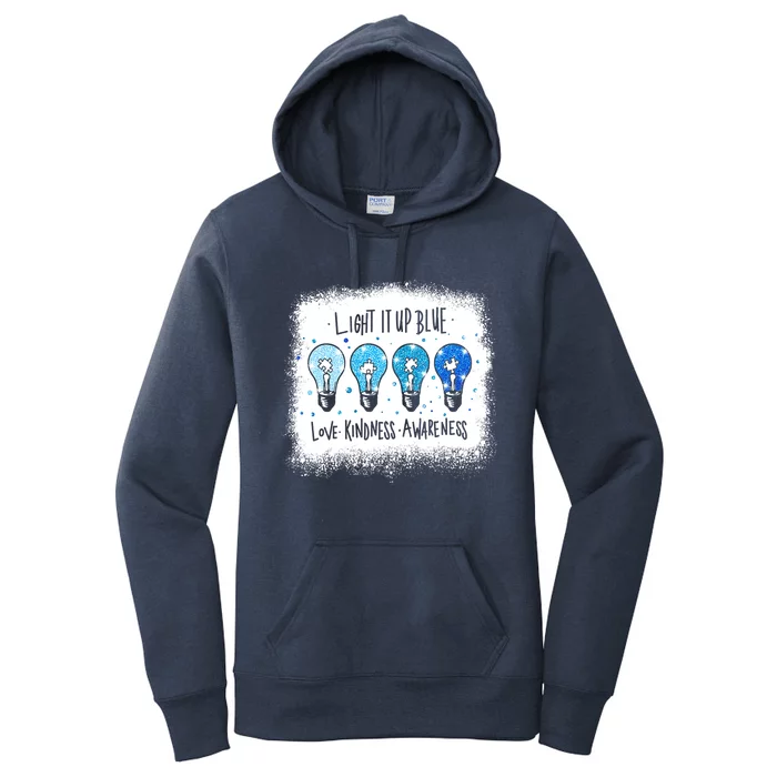 Autism Awareness I Light It Up Blue Meaningful Gift Women's Pullover Hoodie