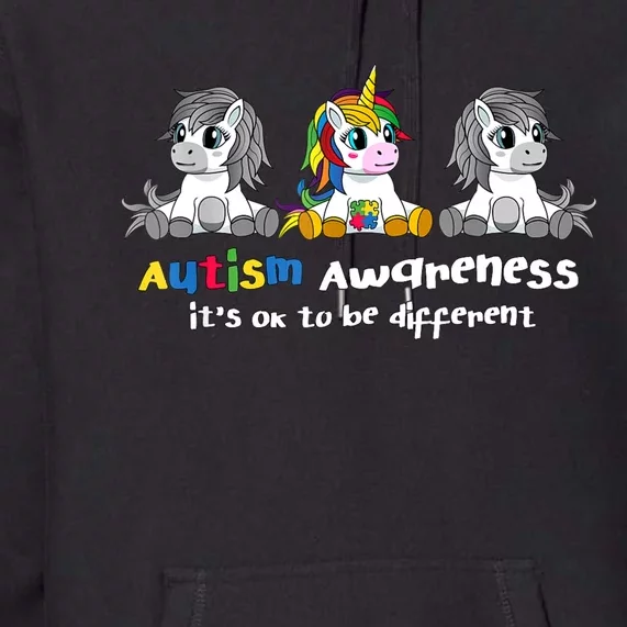 Autism Awareness It's OK To Be Different Women Premium Hoodie