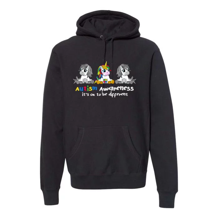 Autism Awareness It's OK To Be Different Women Premium Hoodie