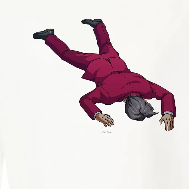 Ace Attorney Investigations Collection Faceplant Edgeworth Cropped Pullover Crew