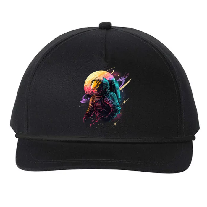 An Astronaut In Outer Space Snapback Five-Panel Rope Hat