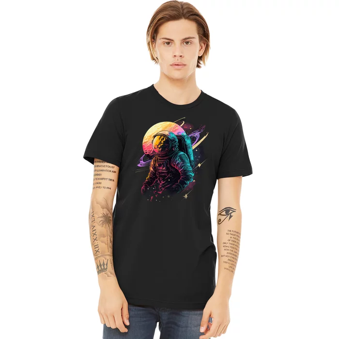 An Astronaut In Outer Space Premium T-Shirt