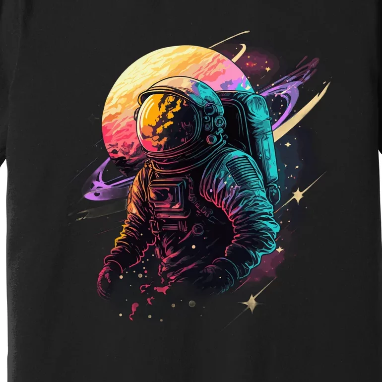 An Astronaut In Outer Space Premium T-Shirt