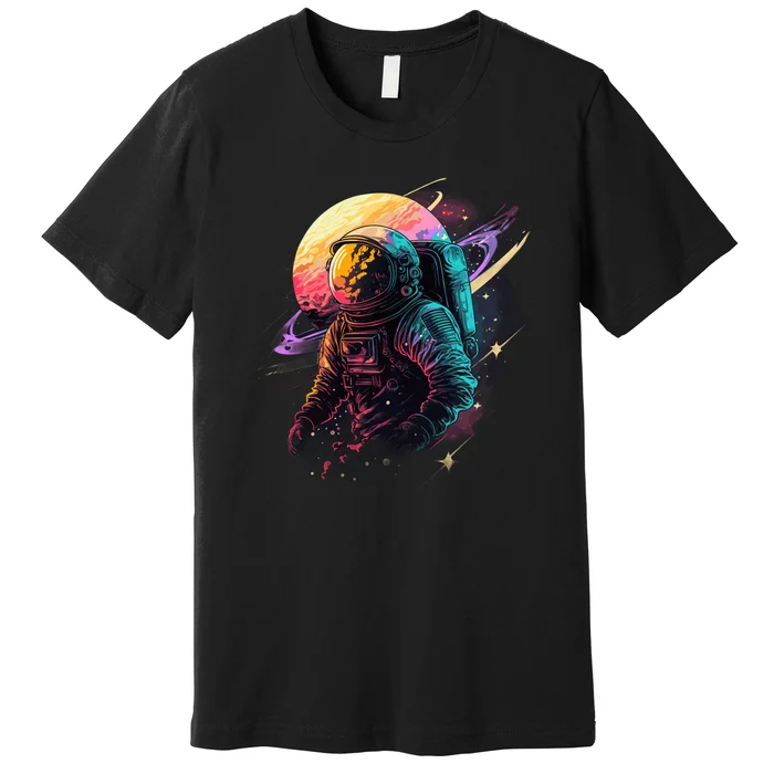 An Astronaut In Outer Space Premium T-Shirt