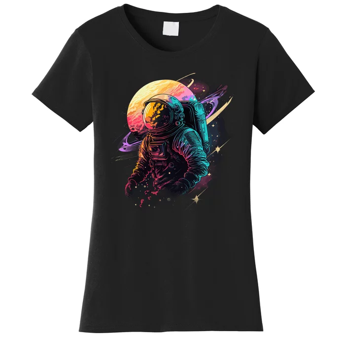 An Astronaut In Outer Space Women's T-Shirt