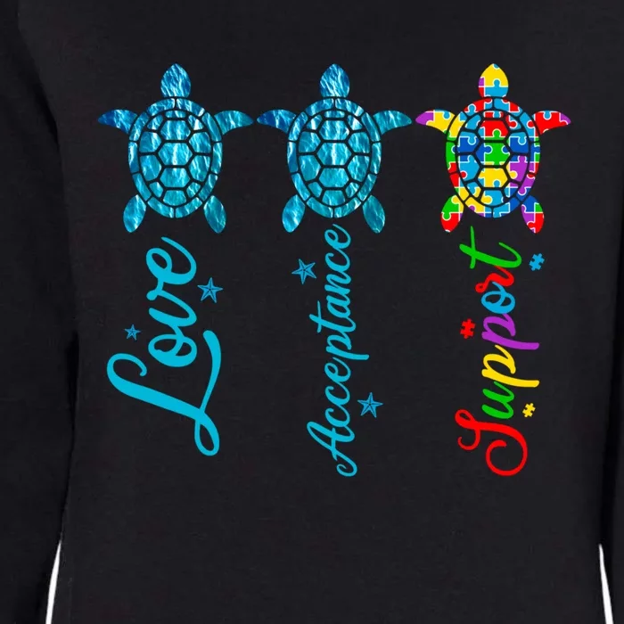 Autism Awareness Its Ok To Be Autism Different Turtle Gift Womens California Wash Sweatshirt