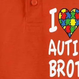 Autism Awareness I Love My Autistic Brother Dry Zone Grid Performance Polo