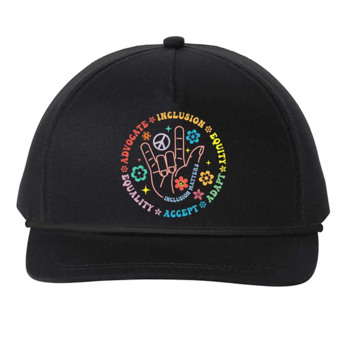 Autism Awareness Inclusion Matters Teacher Snapback Five-Panel Rope Hat