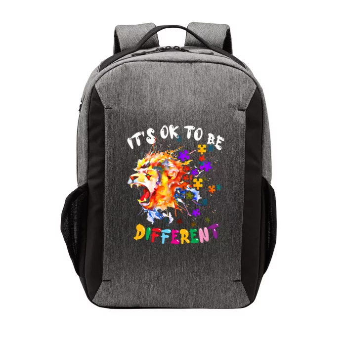 Autism Awareness It Is Ok To Be Different Colorful Lion Gift Vector Backpack