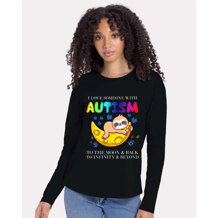 Autism Awareness I Love Someone With Autism Womens Cotton Relaxed Long Sleeve T-Shirt