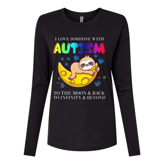 Autism Awareness I Love Someone With Autism Womens Cotton Relaxed Long Sleeve T-Shirt