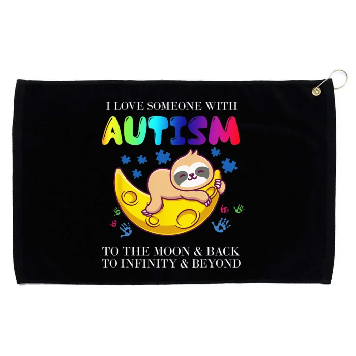 Autism Awareness I Love Someone With Autism Grommeted Golf Towel