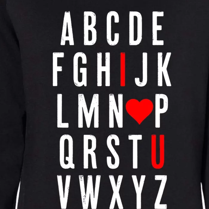 Abc Alphabet I Love You English Teacher Valentines Day Gift Womens California Wash Sweatshirt