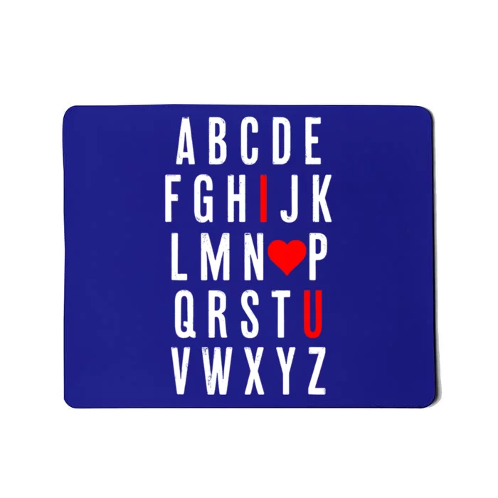 Abc Alphabet I Love You English Teacher Valentines Day Gift Mousepad