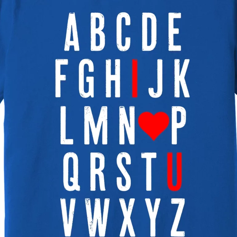 Abc Alphabet I Love You English Teacher Valentines Day Gift Premium T-Shirt