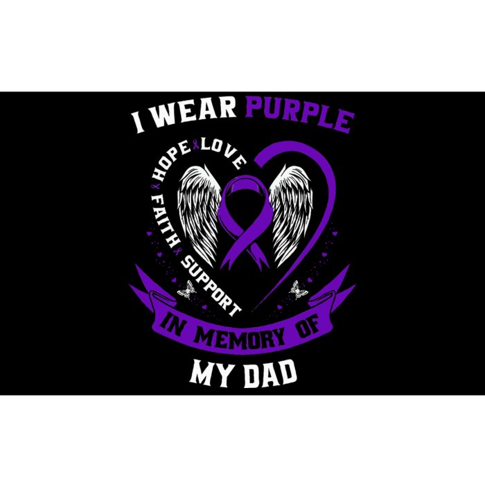 Alzheimers Awareness I Wear Purple In Memory of my Dad Bumper Sticker