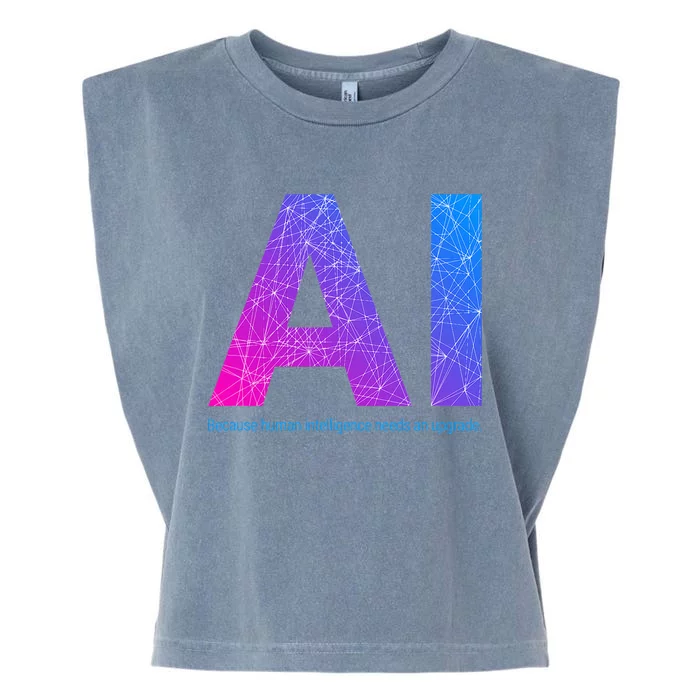 Ai Artificial Intelligence Funny Design Garment-Dyed Women's Muscle Tee