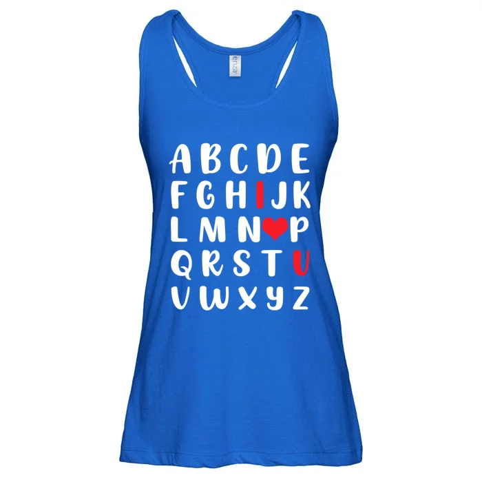 Abc Alphabet I Love You English Teacher Valentines Day Great Gift Ladies Essential Flowy Tank