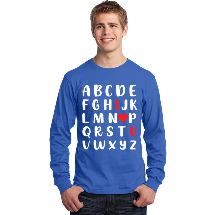 Abc Alphabet I Love You English Teacher Valentines Day Great Gift Tall Long Sleeve T-Shirt