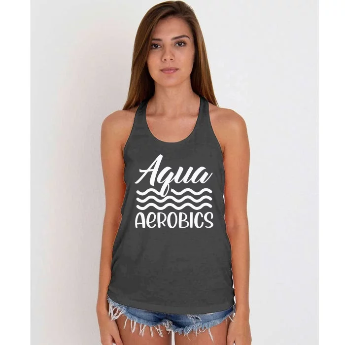 Aqua Aerobics Instructor Water Hobby Women's Knotted Racerback Tank