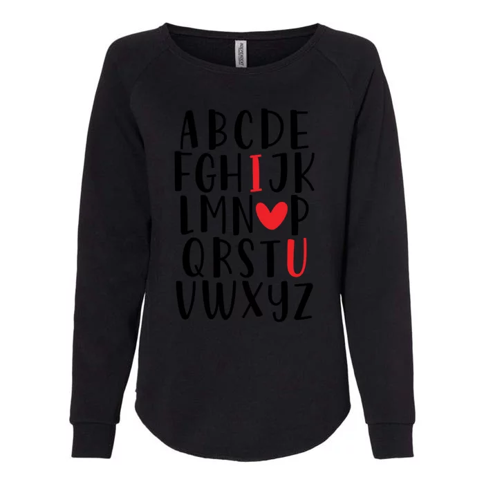 Abc Alphabet I Love You English Teacher Valentines Day Meaningful Gift Womens California Wash Sweatshirt