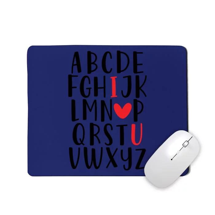 Abc Alphabet I Love You English Teacher Valentines Day Meaningful Gift Mousepad