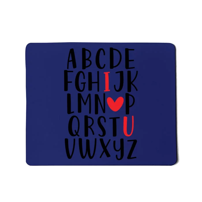 Abc Alphabet I Love You English Teacher Valentines Day Meaningful Gift Mousepad