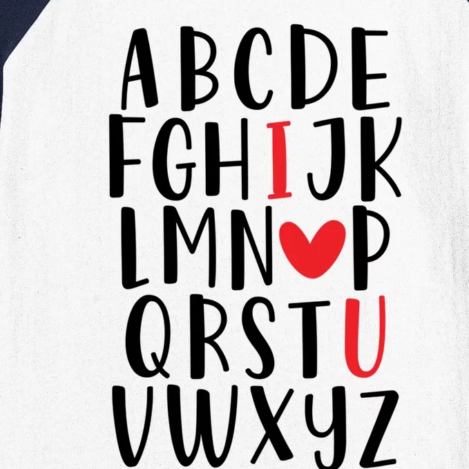 Abc Alphabet I Love You English Teacher Valentines Day Meaningful Gift Baseball Sleeve Shirt