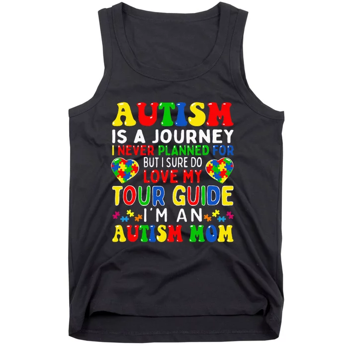 Autism Awareness Is A Journey Autism Mom Tank Top