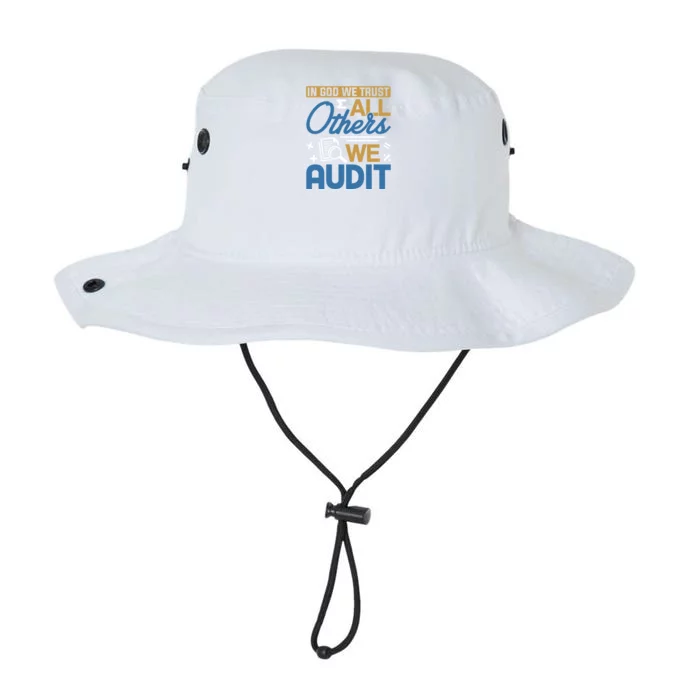 Auditor Accounting In God We Trust All Others We Audit Gift Legacy Cool Fit Booney Bucket Hat