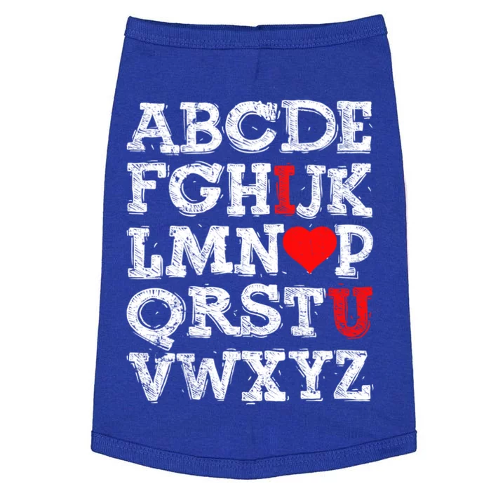 Abc Alphabet I Love You English Teachers Valentines Day Gift Doggie Tank