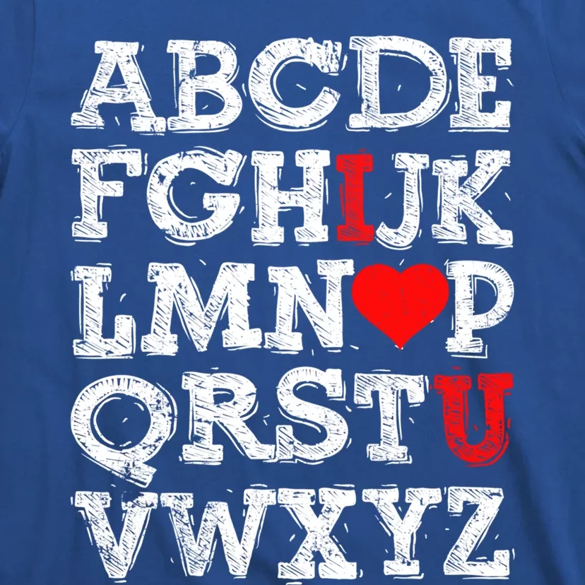 Abc Alphabet I Love You English Teachers Valentines Day Gift T-Shirt