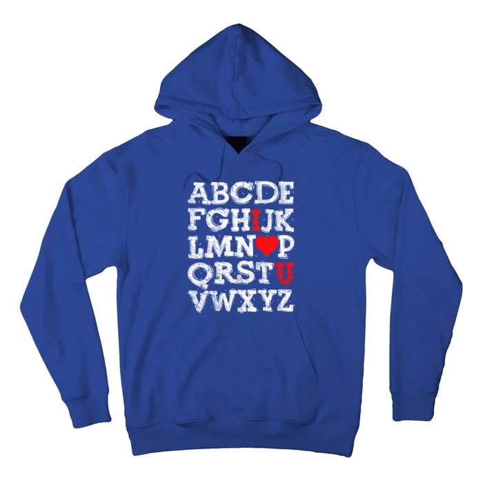 Abc Alphabet I Love You English Teachers Valentines Day Gift Tall Hoodie