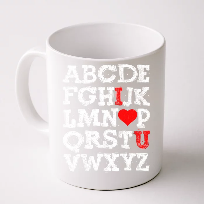 Abc Alphabet I Love You English Teachers Valentines Day Gift Front & Back Coffee Mug