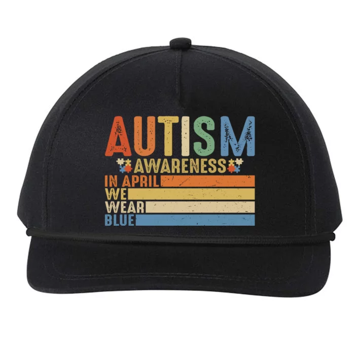 Autism Awareness In April We Wear Blue Snapback Five-Panel Rope Hat