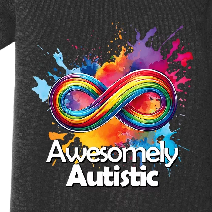 Autism Awareness Infinity Rainbow Baby Bodysuit