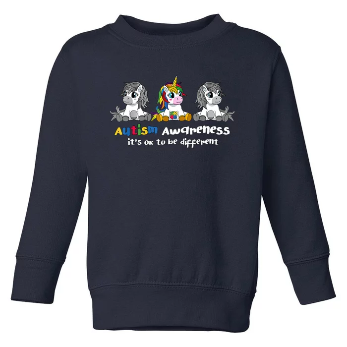 Autism Awareness It's OK To Be Different Toddler Sweatshirt