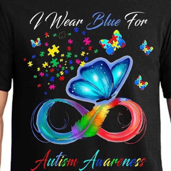 Autism Awareness I Wear Blue For Autism Family Support Pajama Set