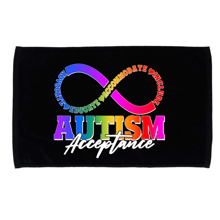 Autism Acceptance Infinity Symbol Microfiber Hand Towel