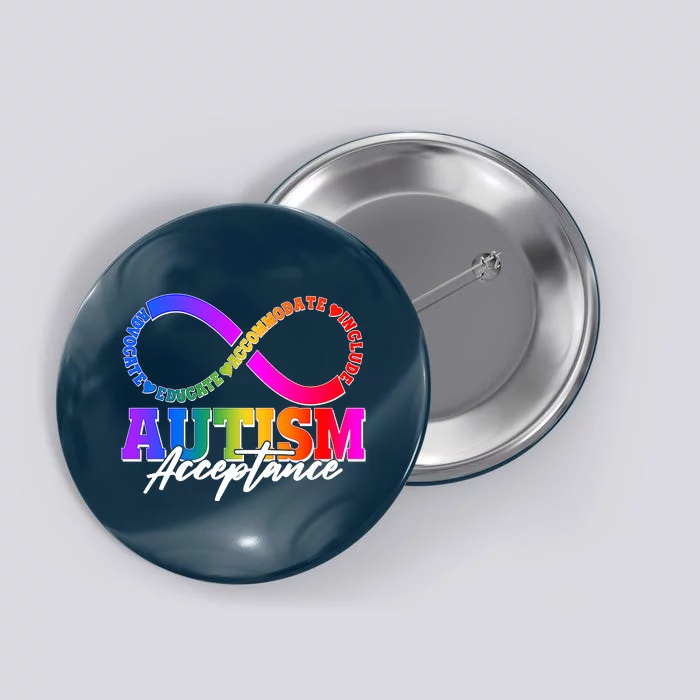 Autism Acceptance Infinity Symbol Button