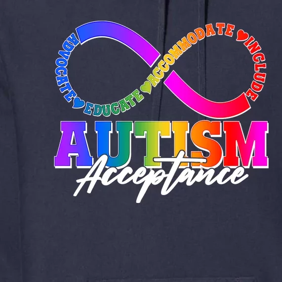 Autism Acceptance Infinity Symbol Premium Hoodie