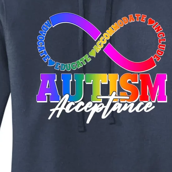 Autism Acceptance Infinity Symbol Women's Pullover Hoodie