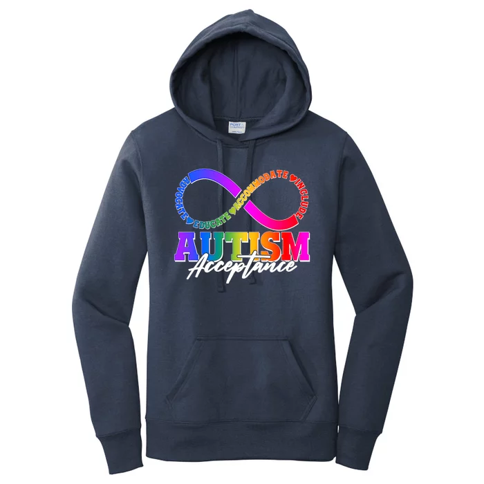 Autism Acceptance Infinity Symbol Women's Pullover Hoodie