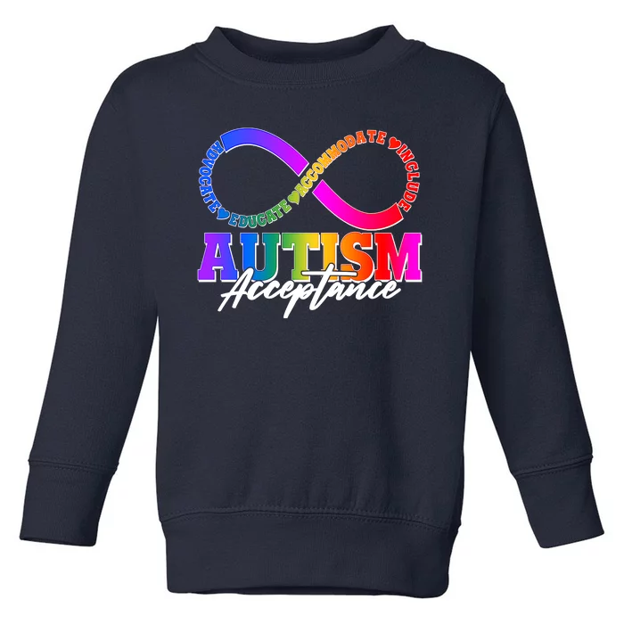 Autism Acceptance Infinity Symbol Toddler Sweatshirt