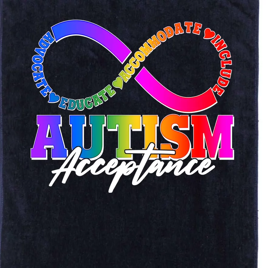 Autism Acceptance Infinity Symbol Platinum Collection Golf Towel