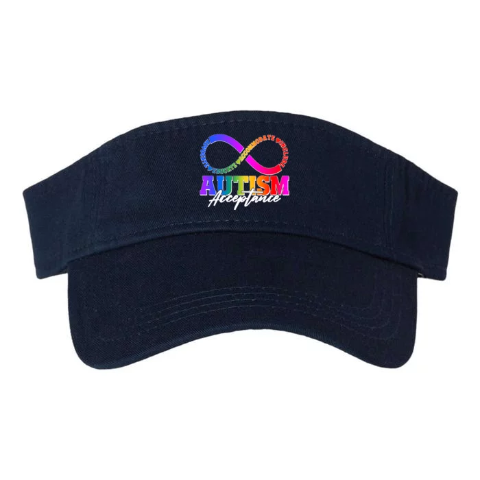 Autism Acceptance Infinity Symbol Valucap Bio-Washed Visor