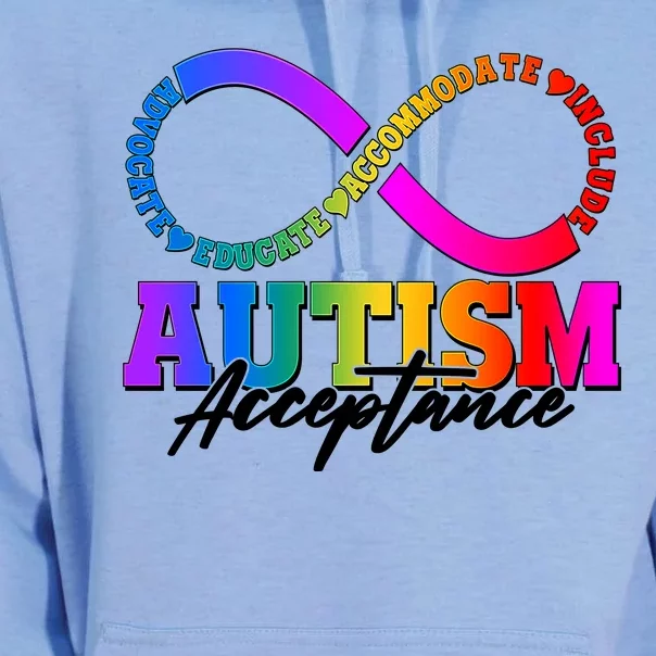 Autism Acceptance Infinity Symbol Unisex Surf Hoodie