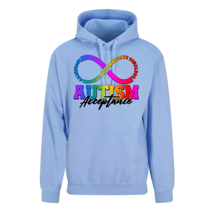 Autism Acceptance Infinity Symbol Unisex Surf Hoodie