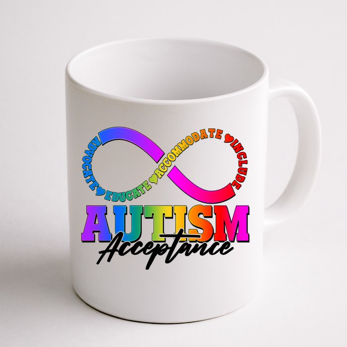 Autism Acceptance Infinity Symbol Front & Back Coffee Mug